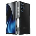 thumbnail image 1 of Metal Bumper Case for Samsung Galaxy S25 Ultra, Aluminum Alloy Metal Frame Bumper Slim Cool No Back Design Not Affect Signal Fast Heat Dissipation For Samsung Galaxy S25 Ultra,Black, 1 of 7