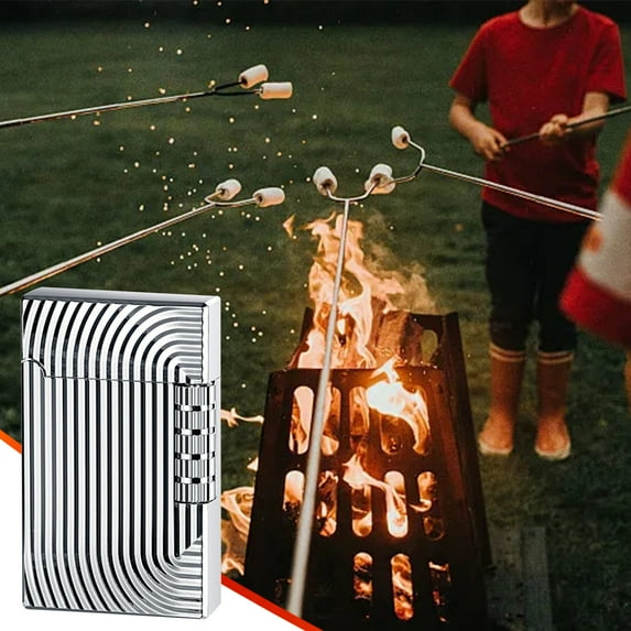 Metal Butane Lighter, Mini Refillable Lighter, Adjustable Flame Windproof Torch, Portable Pocket Lighter, Outdoor Camping Cigarette Candle Lighter, Butane Jet Flame Lighter