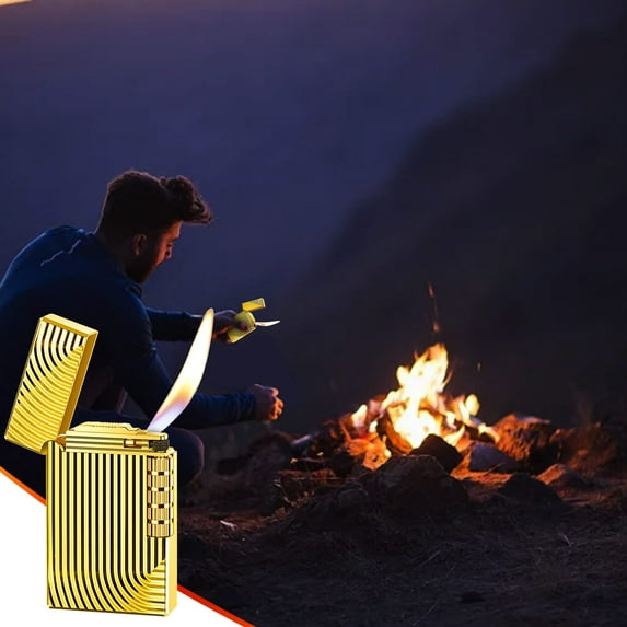 Metal Butane Lighter, Mini Refillable Lighter, Adjustable Flame Windproof Torch, Portable Pocket Lighter, Outdoor Camping Cigarette Candle Lighter, Butane Jet Flame Lighter