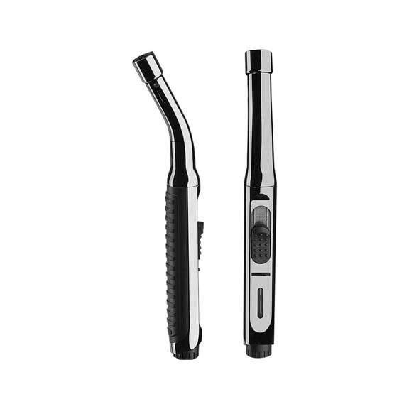 Metal Butane Torch Windproof Culinary Lighter, Refillable Gas Blowtorch with Adjustable Flame for BBQ Baking Soldering, Professional Kitchen Torch
