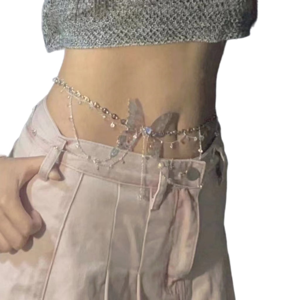 Metal Butterfly Charm Body Chain Stylish Party Wear Body Accessory for ...