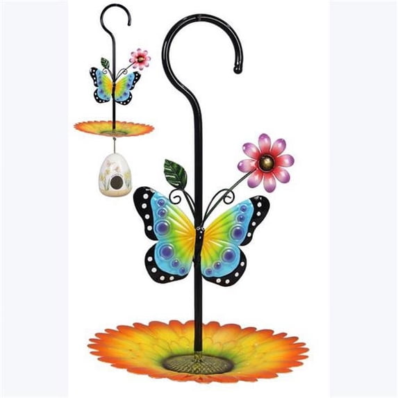 Metal Butterfly Design Garden Bird Feeder with KD Packed