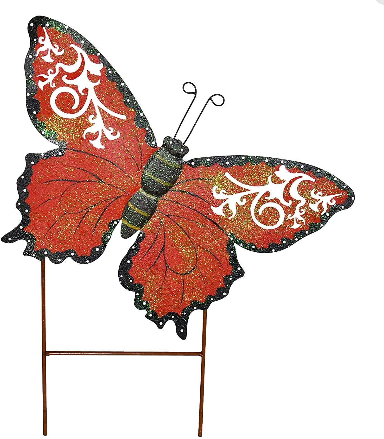 Metal Butterfly Garden Stakes Spring Decorative Yard Signs&nbsp;