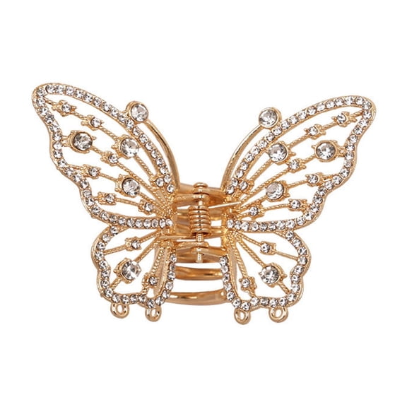 Metal Butterfly Hair Clip With Secure Grip Detail For Half Updos Buns Elegant Hair Styling Barrettes Headdress