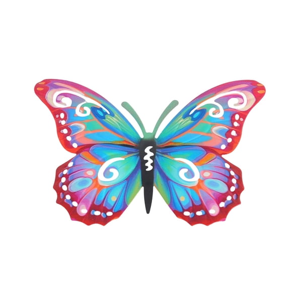 Metal Butterfly Wall Art Outdoor Decor Hanging Butterflies - Large Wall Sculpture for Home Bedroom Yard Patio Garden Porch, Hanging Decor for Fence Cabinet and Lawn, 3D Collectible Artwork