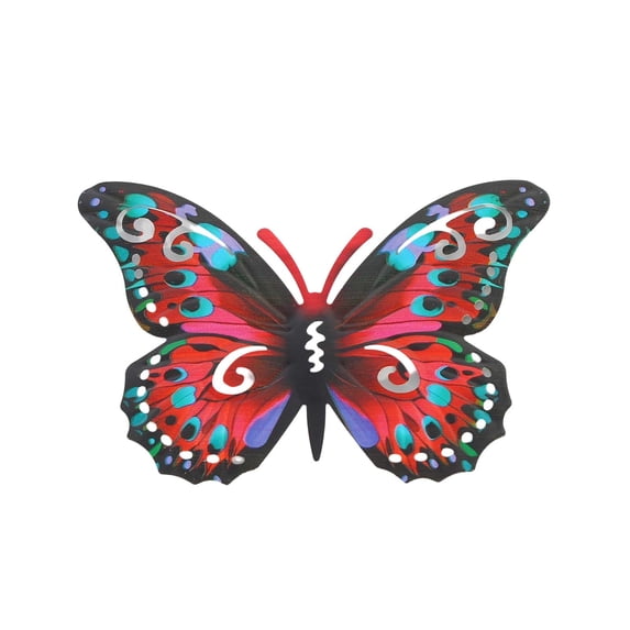 Metal Butterfly Wall Art Outdoor Decor Hanging Butterflies - Large Wall Sculpture for Home Bedroom Yard Patio Garden Porch, Hanging Decor for Fence Cabinet and Lawn, 3D Collectible Artwork