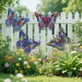 thumbnail image 1 of Metal Butterfly Wall Decor, 4 Pc Colorful Metal Wall Art, Hanging Wall Accents for Living Room Bedroom Outdoor Yard, 1 of 6