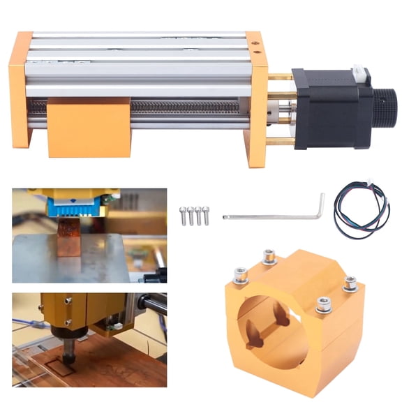Metal CNC Z Axis Stroke 85mm w/ Stepping Motor For 52mm Spindle xr