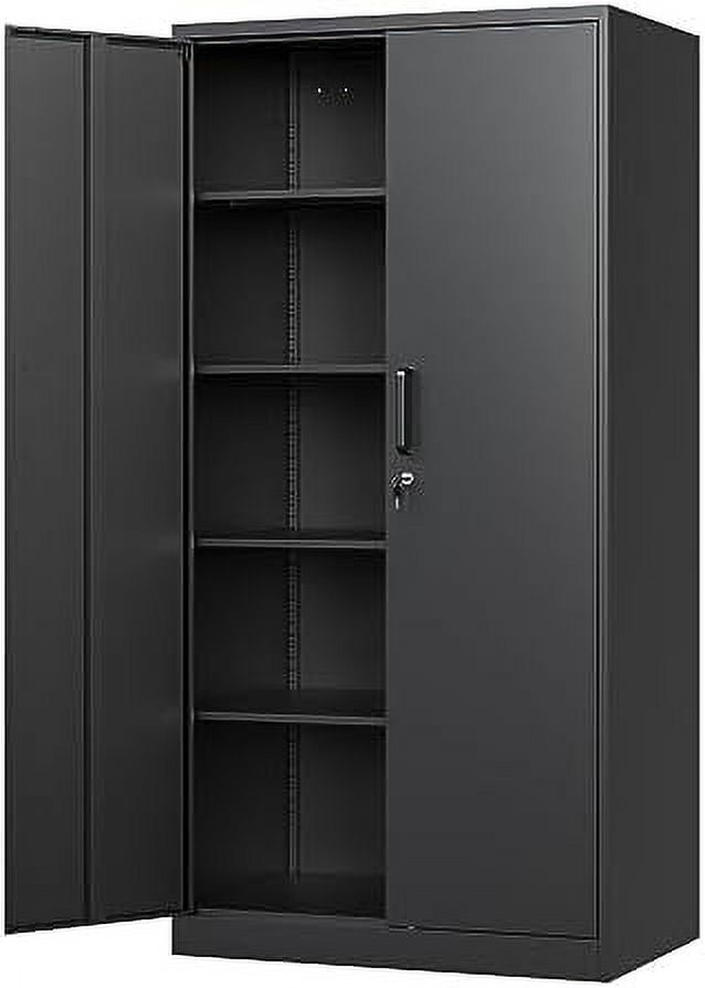 Metal with Lock 72" Garage with 2 Locking Doors and 4