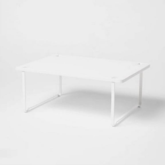 Metal Cabinet Shelf White - Kitchen Organizer, Shelf Riser, Iron, 15"x10"x6"