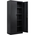 Metal with Locking Doors and Adjustable Shelves Office Steel