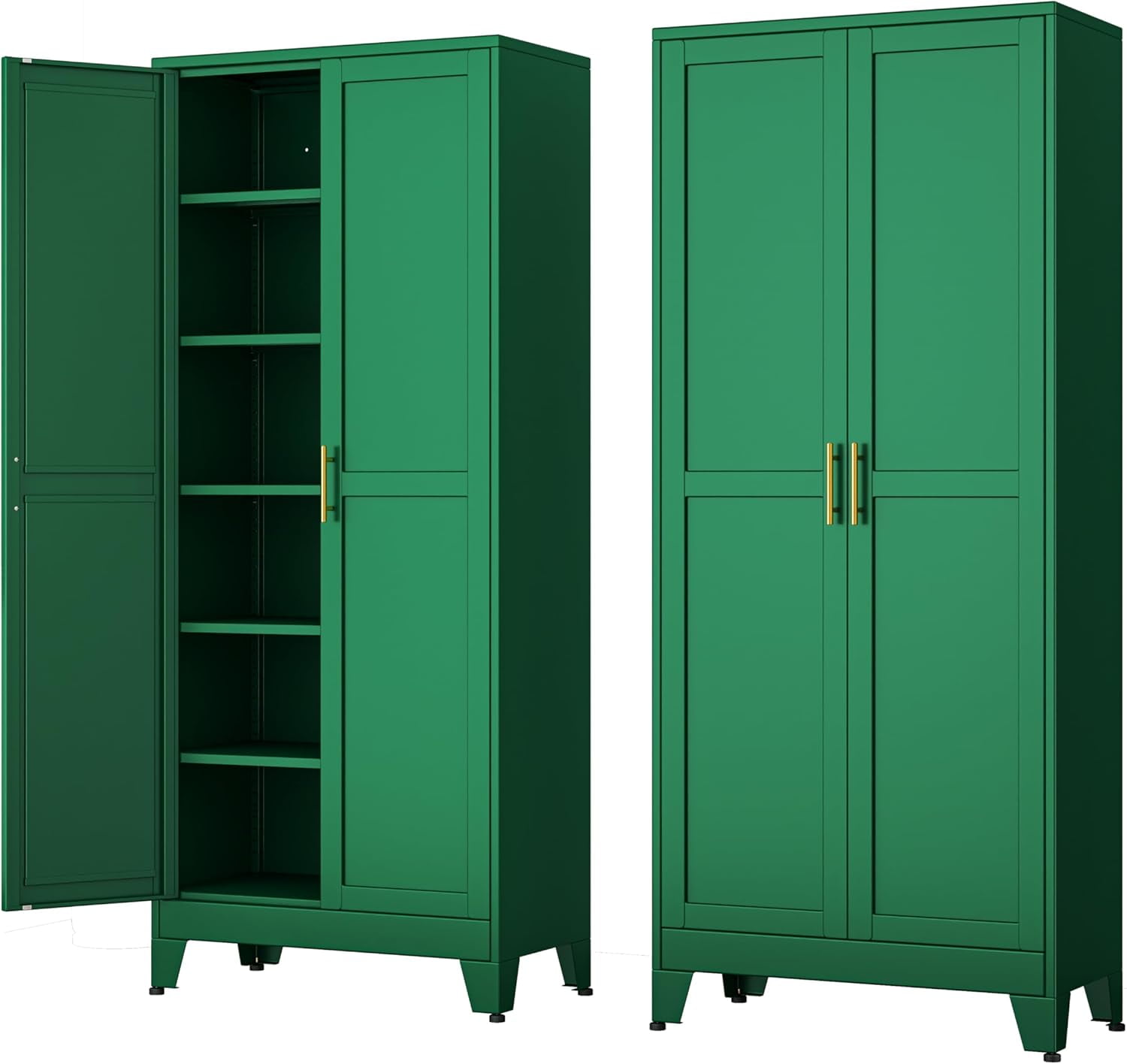 Photo inspiration: Fresh Look at Metal Cabinets With Doors And Shelves 75 H Black Metal