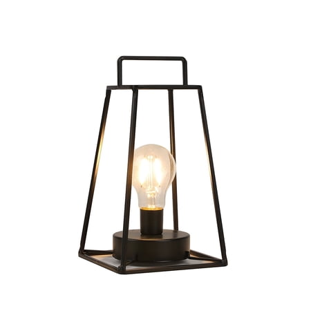 JHY DESIGN Metal Battery Operated Hanging LED Vintage Outdoor Lantern with Timer