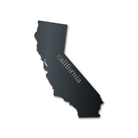 Metal California Wall Art - Custom Metal US State Sign - 14 Color Options 24