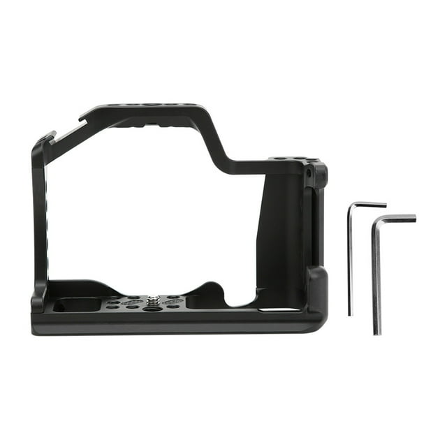 Metal Camera Cage Rig with Grip Handle Cold Shoe Expansion Accessories for Canon EOS M50/M5