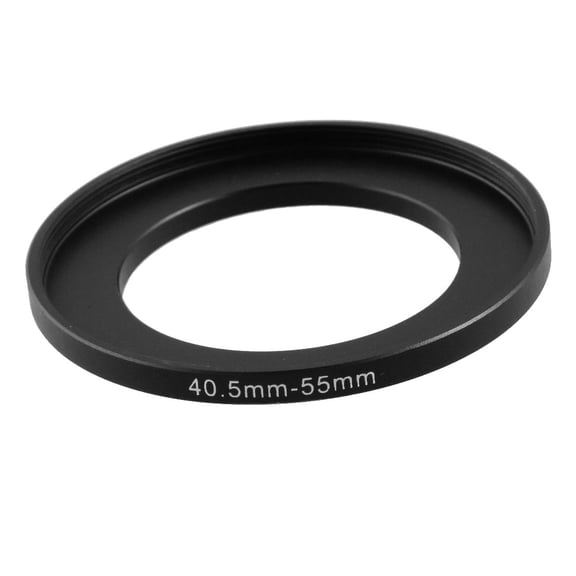 Metal Camera Filter Step Up Lens Adapter Ring Anodized Black 40.5mm-55mm 1pc