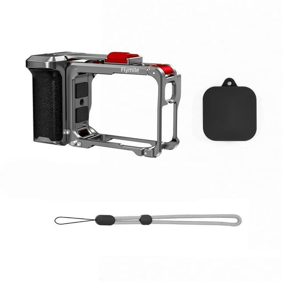 Metal Camera Grip Kit with Shutter Button and Anti-Drop Feature, Suitable for Cameras, Featuring Rubber Frosted Handle and Multi-Interface Rabbit Cage