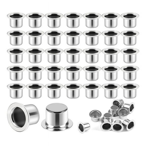 Metal Candle Holder with Round Flat Base Cup Reusable Drop Protector for Making Decoration Projects