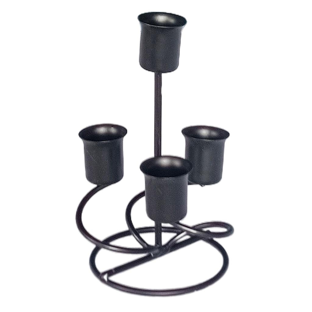 Metal Candle Holders, 4 Wicks Metal Candle Holders Candlestick For Cone