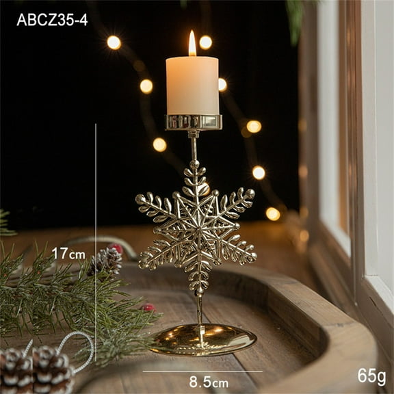 Metal Candle Holders Gold Wrought Iron Christmas Candlestick Star Wedding Decoration Bar Party Living Room Decor Candle Stand