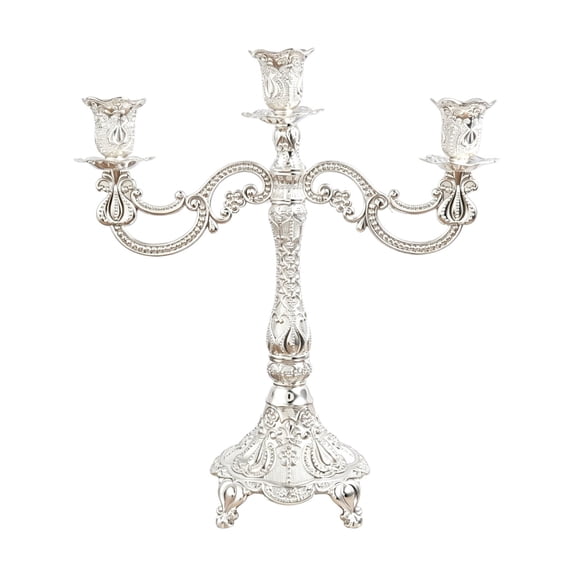 Metal Candle Holders Light Embossed Candlestick For Hotel & Dining Room