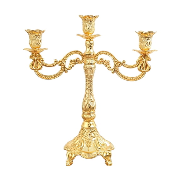 Metal Candle Holders Light Embossed Candlestick For Hotel & Dining Room