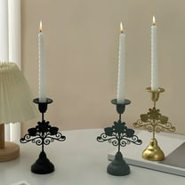Metal Candle Holders Taper Candlestick Holders Romantic Vintage Candelabra Elegant Tall Candle Stands Crafts Ornaments for Wedding Party Candlelight Dinner Home Table Centerpiece Decoration