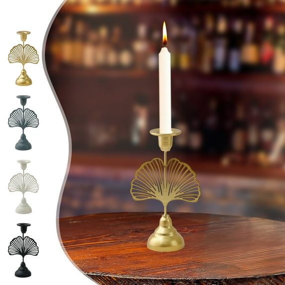 Metal Candle Holders Taper Candlestick Holders Romantic Vintage Candelabra Elegant Tall Candle Stands Crafts Ornaments for Wedding Party Candlelight Dinner Home Table Centerpiece Decoration