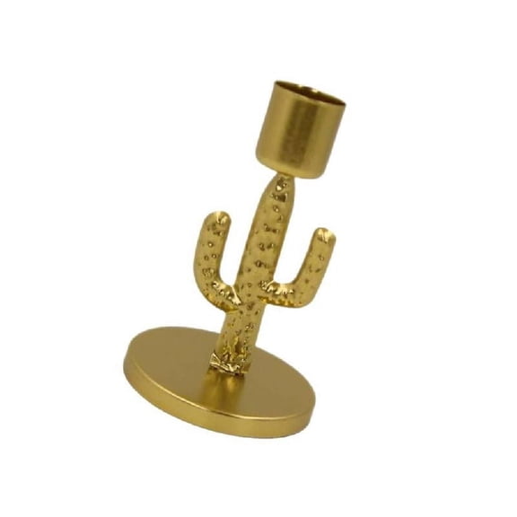 Metal Candlestick Durability Wrought Iron Cactus Holder Elegant to Any Room Setting Wedding Decoration