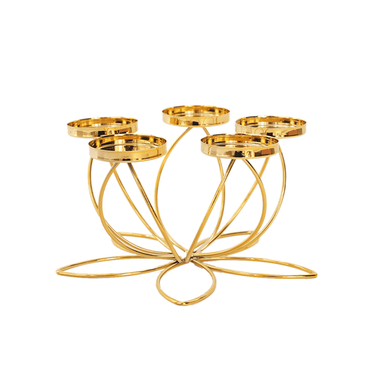 Metal Candlestick Holder for Romantic Candlelight Dinner Props Modern