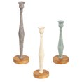 thumbnail image 1 of Metal Candlestick Holder with Wood Base, Set of 3, 1 of 1