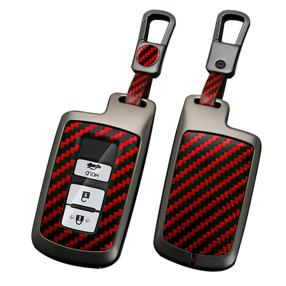 Metal Car Key Cover with Keychain Fit for Toyota Camry Prius c Avalon Corolla Tacoma Land Cruiser Highlander Tundra 4Runner Sequoia 2012-up Key Fob,Carbon Patter