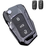 Metal Car Remote Key Fob Cover Case For VW Volkswagen Jetta Golf Polo MK7 Passat Tiguan Beetle Key Cover With key Chain