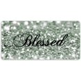 thumbnail image 1 of Metal Car Tag Auto Tag Decorative License Plate Cover with 4 Holes 12 x 6 Inches - Blessed No Actually Glitter Glitter, 1 of 1