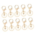 thumbnail image 1 of Metal Carabiner Clip Key Keychain Key Chain Holder Organizer for Car/Key , 10 Pcs - Gold, with 8 shape buckle, 1 of 8