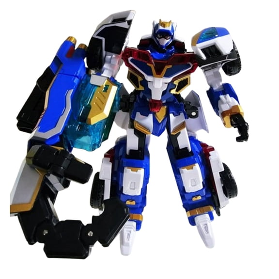 Metal Cardbot Blue Cop S  Transformation Robotbot Toy 7.9" x 3.6" x 10.3" [Parallel imports]