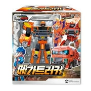 Metal Cardbot S Mega Trucker   Transforming Robot Dump Truck Toy with Card and Mega Protector