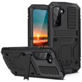 thumbnail image 1 of Metal Case for Samsung Galaxy S22 Glass Screen Protector Withkickstand Shockproofheavy 360 Full Body Protective Cover, 1 of 5