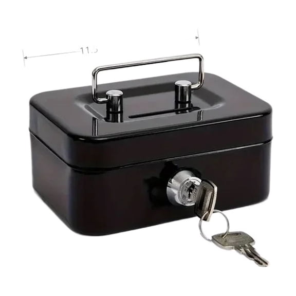 Metal Cash Box Mini Safe Lock Box Money Bank Metal Coin Bank Security Box Sturdy Cash Portable for Kids Coin Collection ,Easy to Operate
