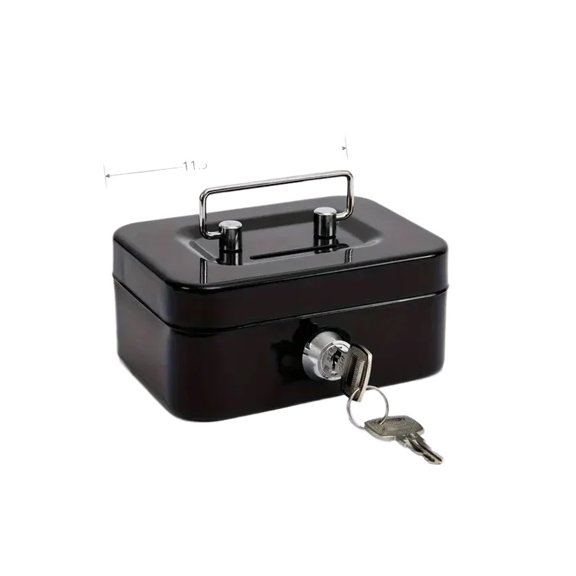 Metal Cash Box Mini Safe Lock Box Money Bank Metal Coin Bank Security Box Sturdy Cash Portable for Kids Coin Collection