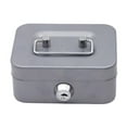 thumbnail image 1 of Metal Cash Box Money Bank Deposit Steel Tin Security Safe Lockable Petty N6B0, 1 of 8