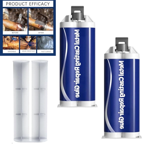 Metal Casting Repair Glue High-Strength Bond, Fast Curing & Heat Resistant, Waterproof Enhanced Casting Glues Adhesive, Fast Curing & Heat Resistant, for Plastic, Ceramic, Wood