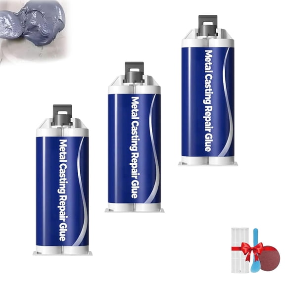 Metal Casting Repair Glue High-Strength Bond, Strong Foundry Glues for Metals, Waterproof Adhesive Metals Glues, Fast Curing & Heat Resistant, for Surface Defect Repair