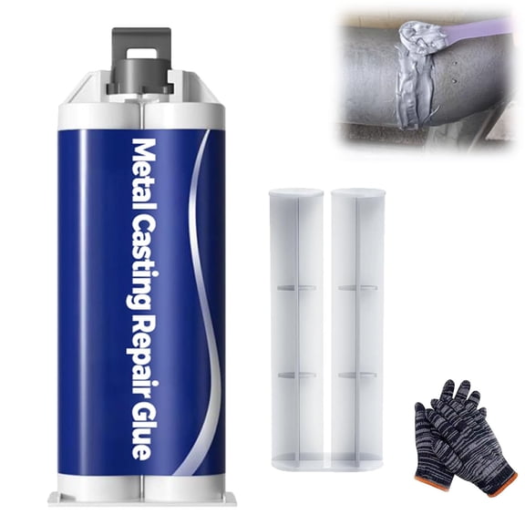 Metal Casting Repair Glue, Strong Foundry Glue, High Strength Bond Waterproof Enhanced Casting Glues Adhesive for Plastic, Ceramic, Wood, Fast Curing & Heat Resistant, Quick Fix