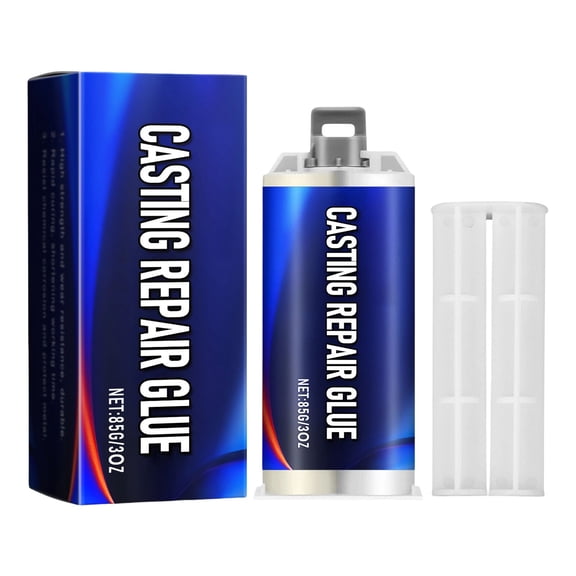 Metal Casting Repair Glue, Strong Foundry Glue, High Strength Bond Waterproof Enhanced Casting Glues Adhesive for Plastic, Ceramic, Wood, Fast Curing & Heat Resistant, Quick Fix(Blue)
