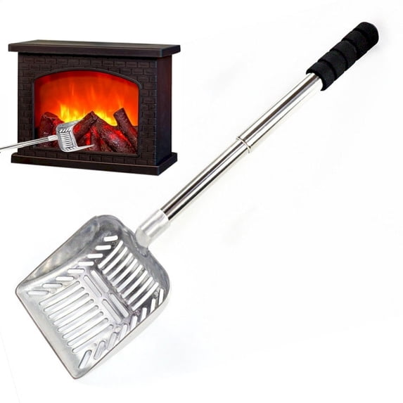 Metal Cat Litter Scoop with Deep Shovel&Long Handle,Detachable Stainless Steel Non-Stick Sifter with Foam Padded Grip, No Bending Back Heavy Duty Cat Litter Scooper