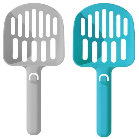 Metal Cat Litter Scoop with Holder, Fast Sifting Kitten Poop Scooper, Cat Litter Scoop Stand for Kitty Litter Boxes for Cats