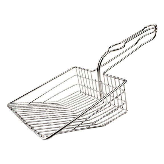 Metal Cat Litter Shovel 34x15cm Electroplated Non-Stick Hollowed Out Ergonomic Handle for Cat Litter Box Cleaning Tool