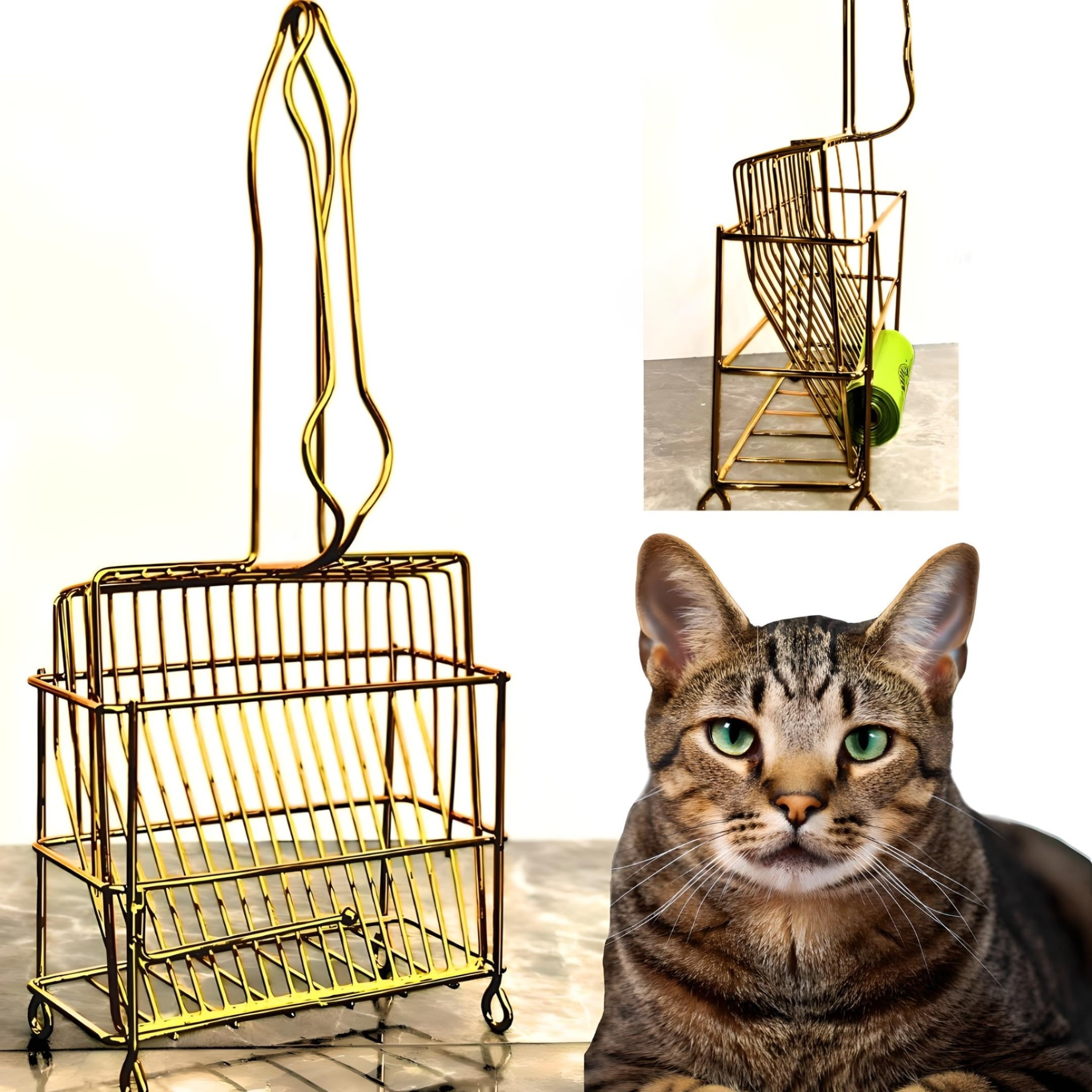 Metal Cat Scooper for Litter Box Cat Litter Scoop Holder Large Cat