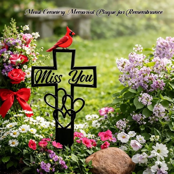 Metal Cemetery Memorial Plaque for Remembrance, Bereavement Sympathy Gift, Outdoor Memorial Plaque for Loss of Loved One